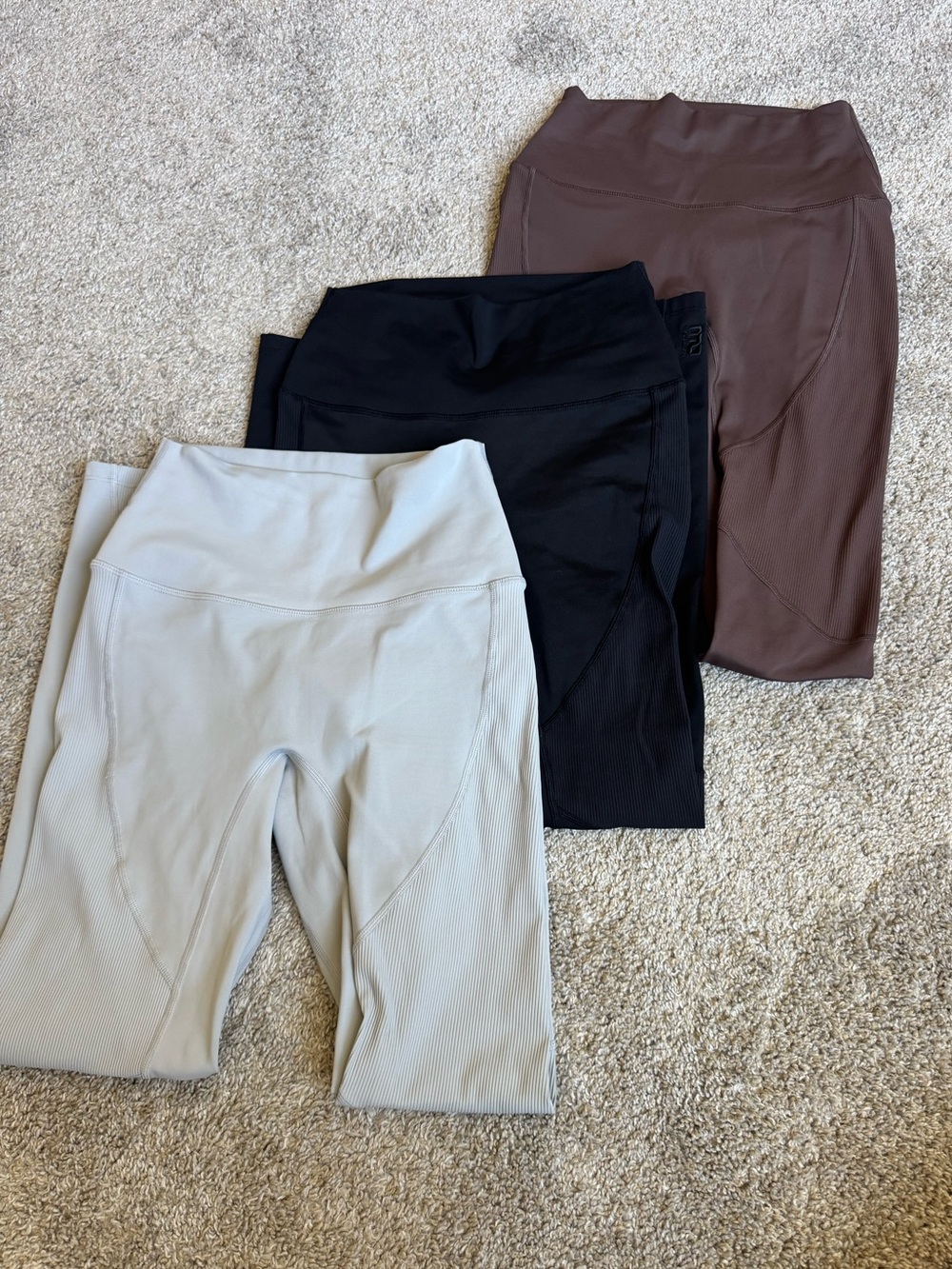 PE Nation 3 Legging Bundle - Gray, Black, Brown, Small